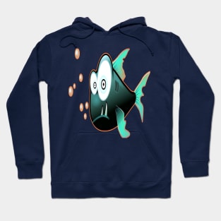 Monster fish frightened fish color Hoodie